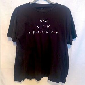 Friends T-Shirt. Black. Size Large